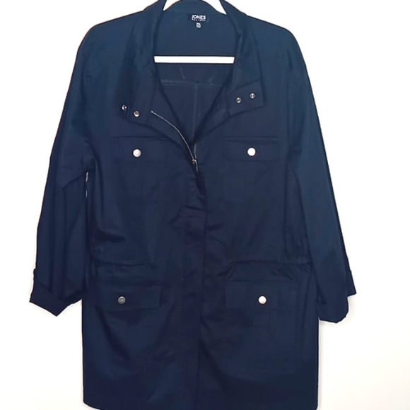 Jones New York Jackets & Blazers - Jones New York Utility Jacket Navy Blue - XXL